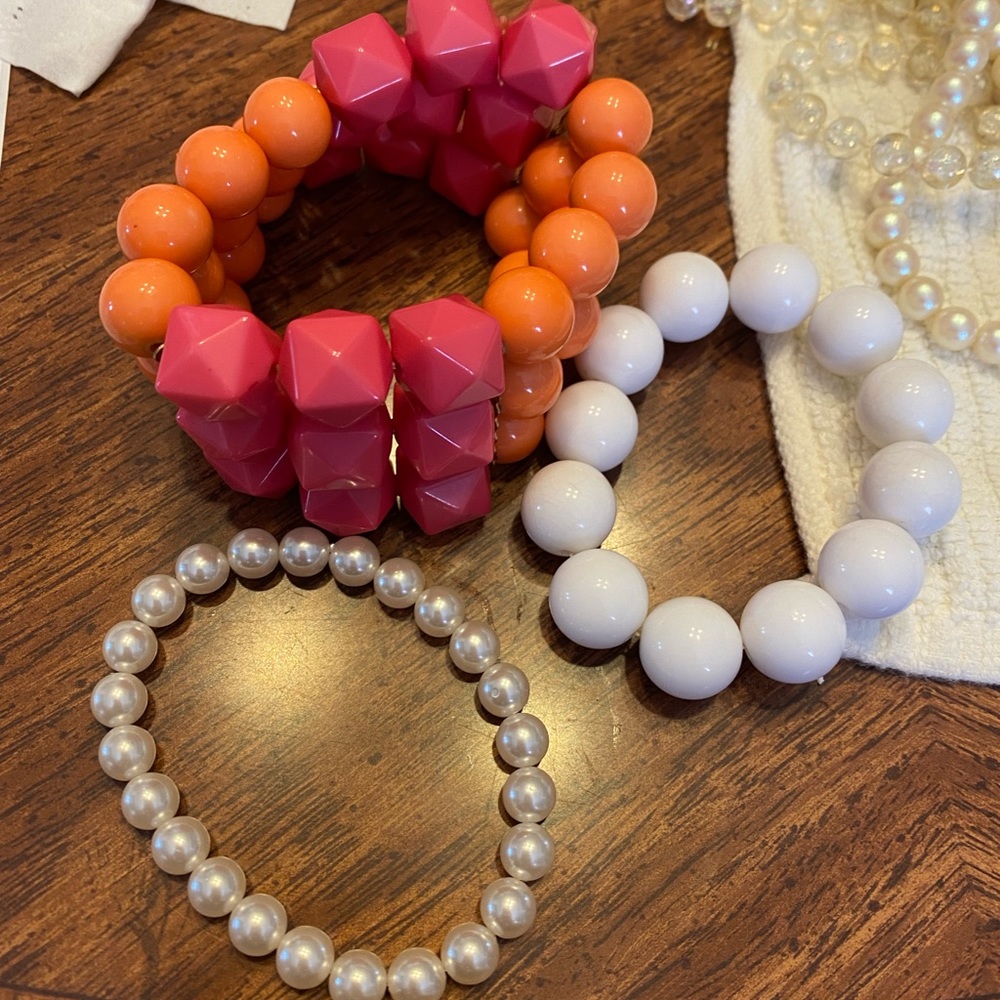 5 bracelets and 4 necklaces